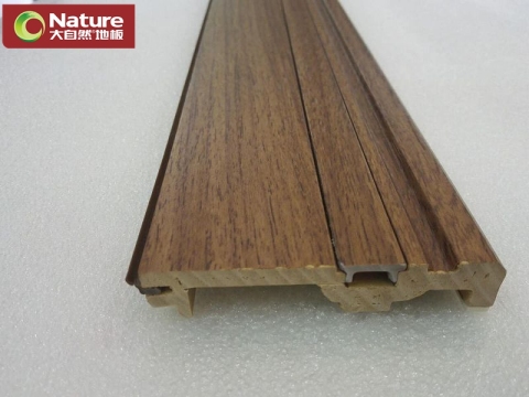 大自然实木复合地板配套直装式有防尘条木塑脚线DC/VK-T3A/BW01